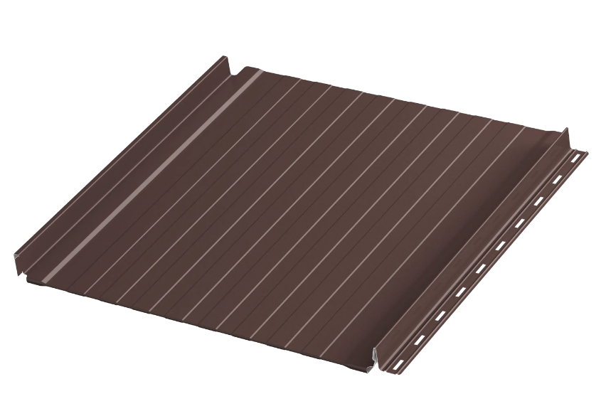 Фальцевая панель AQUACLICK Силуэт 8 (с подгибом) (RAL8017) Polyester