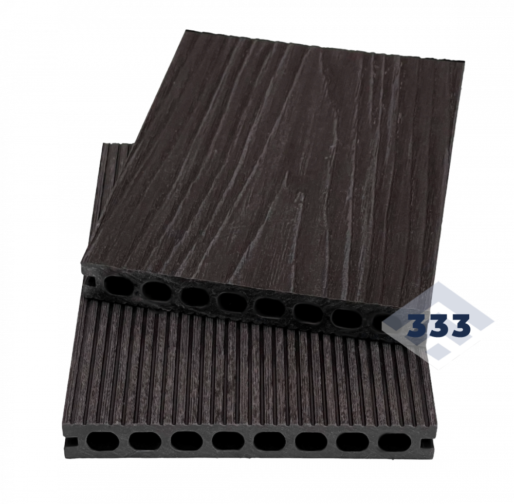 Доска террасная МПК FORTE пустотелая шлифовка+тиснение шоколад 22 х 160 х 3000мм