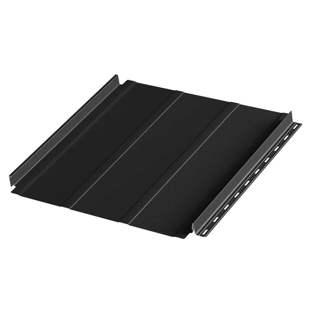 Фальцевая панель AQUACLICK Силуэт 2 (без подгиба) мат. (RAL9005) PU (КАШЕМИР)